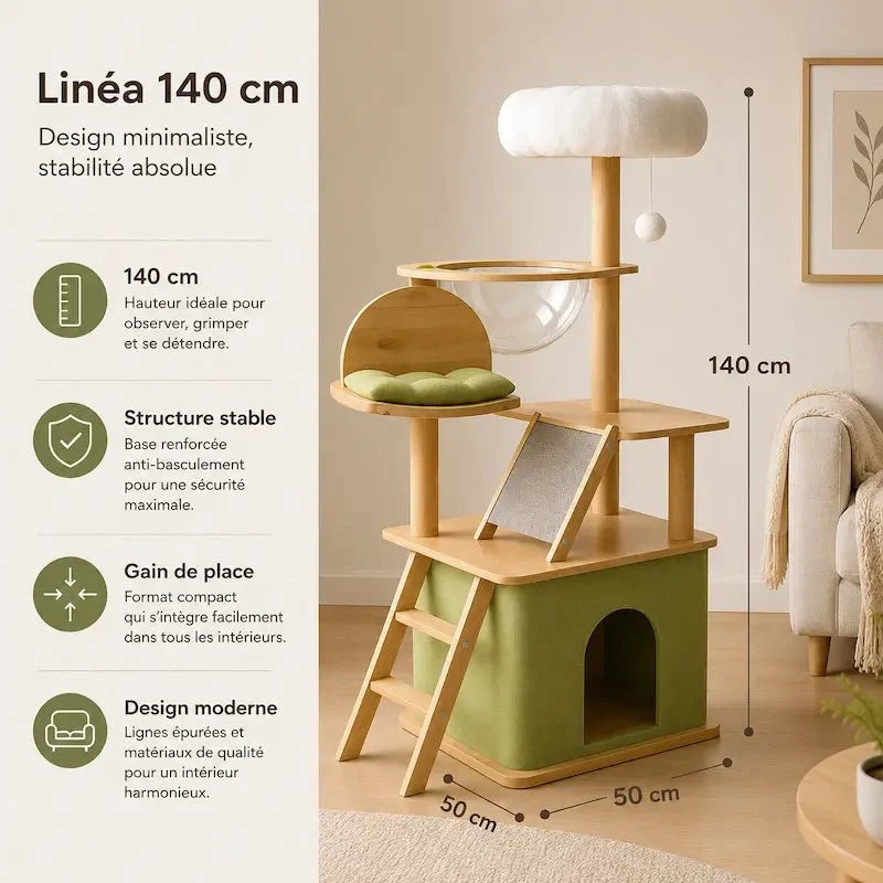 Arbre à chat 140 cm - Stable & design | Linéa