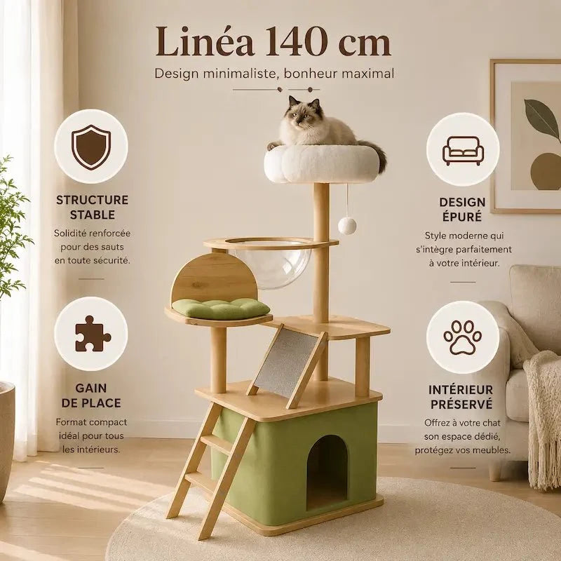Arbre à chat 140 cm - Stable & design | Linéa