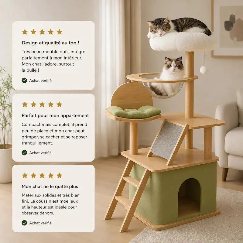 Arbre à chat 140 cm - Stable & design | Linéa