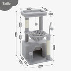Arbre à Chat Compact 84cm — Condo, Hamac & Plateforme | CozyPerch
