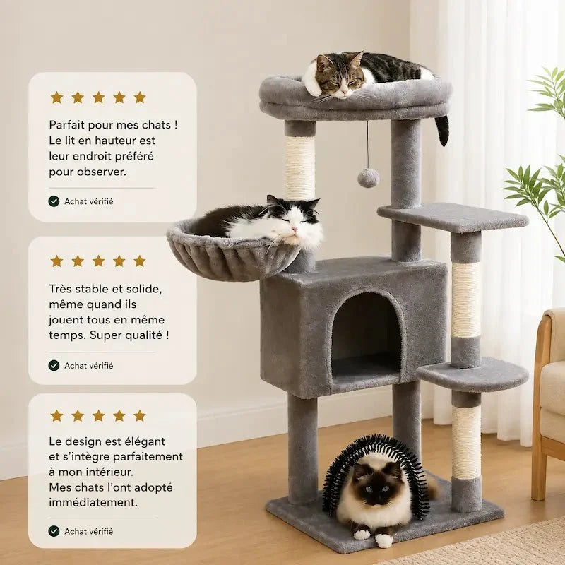 Arbre à chat avec jouet - Stimule & amuse | Furrya