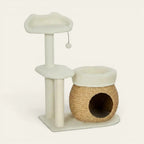 Arbre à Chat Rotin 79cm — Condo Tressé & Griffoir Sisal | Cocon