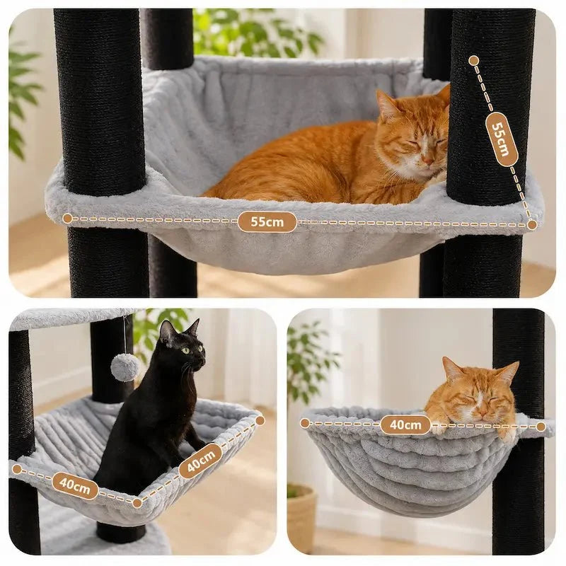 Arbre à chat condo spacieux - Confort XXL | Feliora