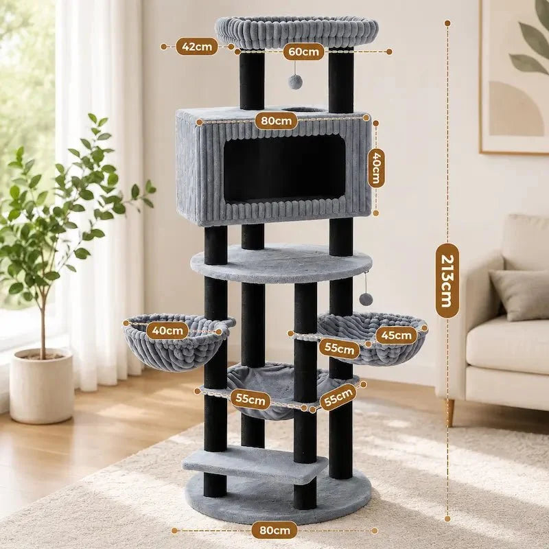 Arbre à chat condo spacieux - Confort XXL | Feliora