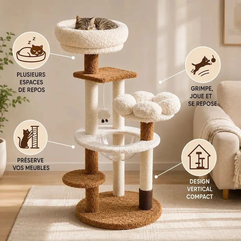 Arbre à chat cosy - Confort premium | CozyNest