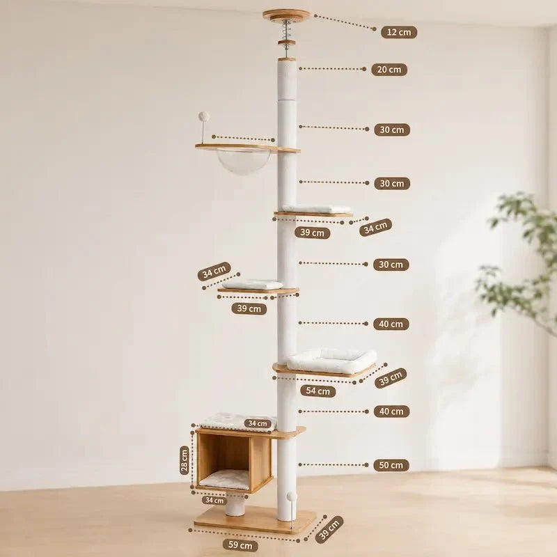 Arbre à chat du sol au plafond - Stable | CatVera