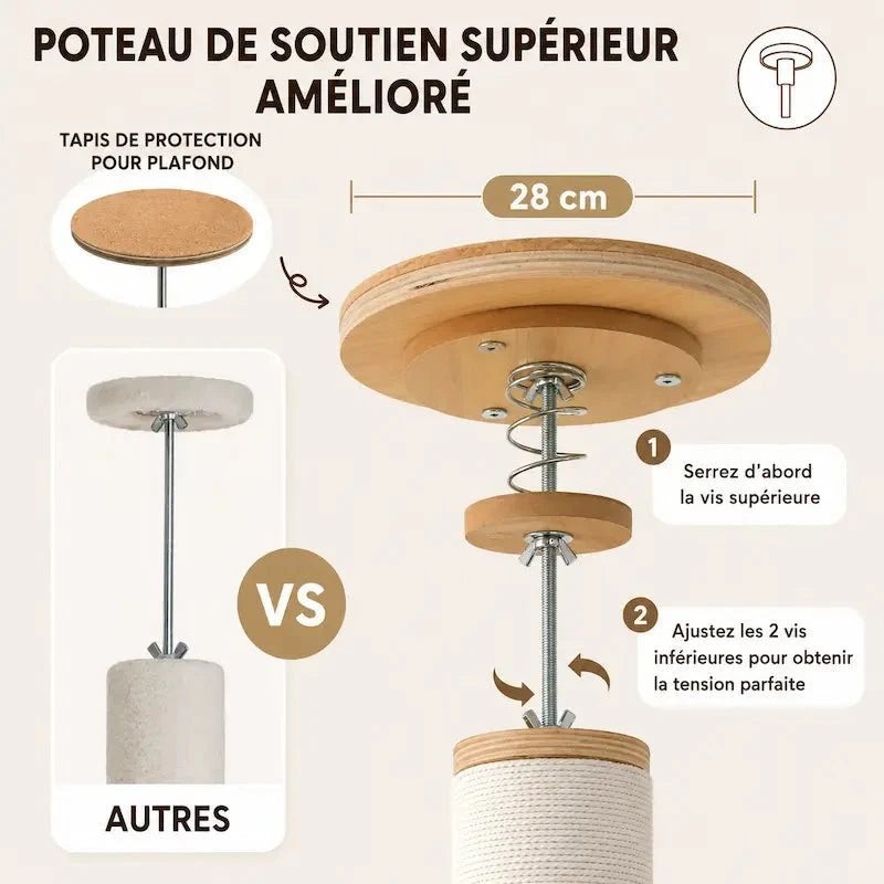 Arbre à chat du sol au plafond - Stable | CatVera