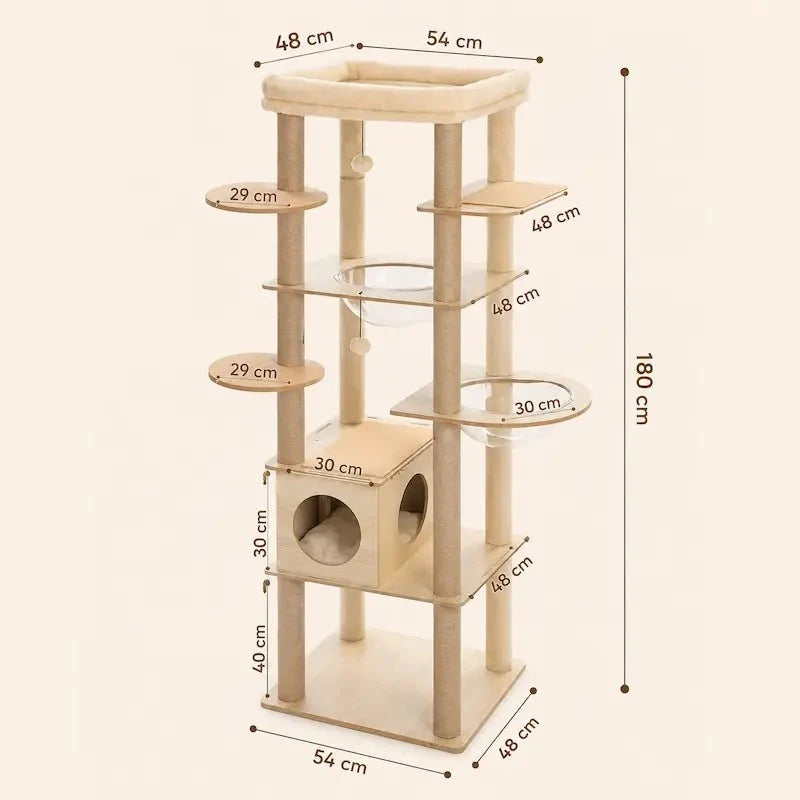 Arbre à chat intérieur bois – Hamac & perchoir | NatureCat