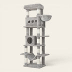 Arbre à Chat Géant 170cm — 2 Condos, 2 Hamacs, 8 Niveaux | Titan